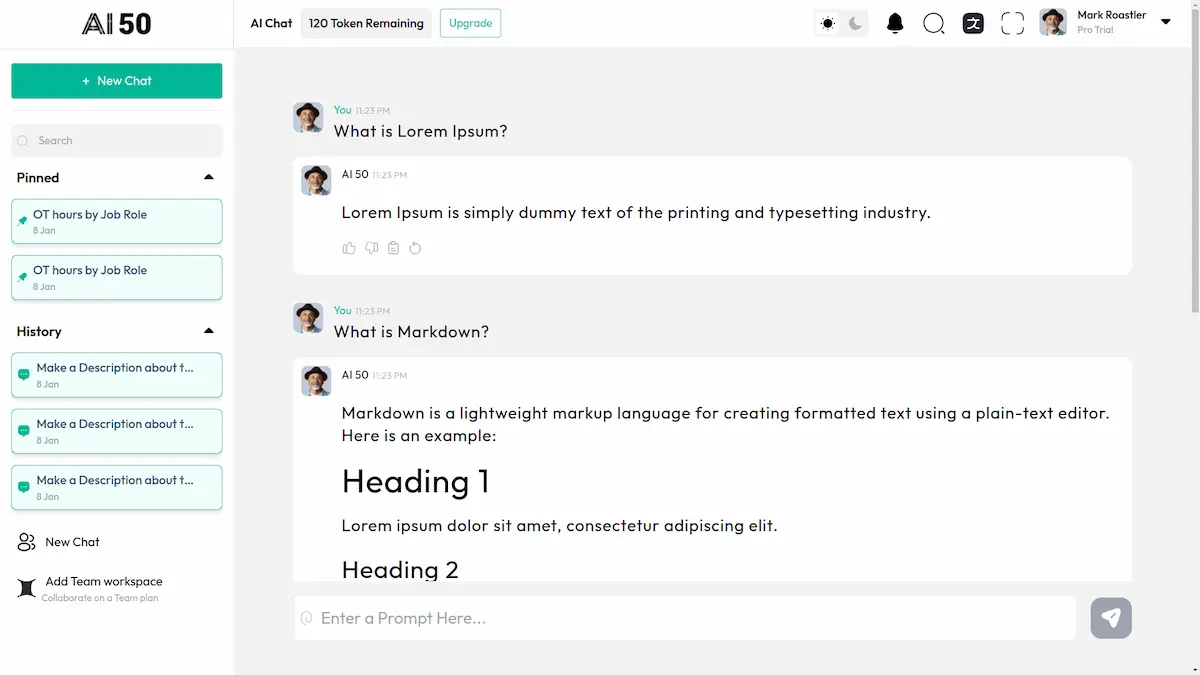 AI Minds – ChatGPT-Inspired Interface