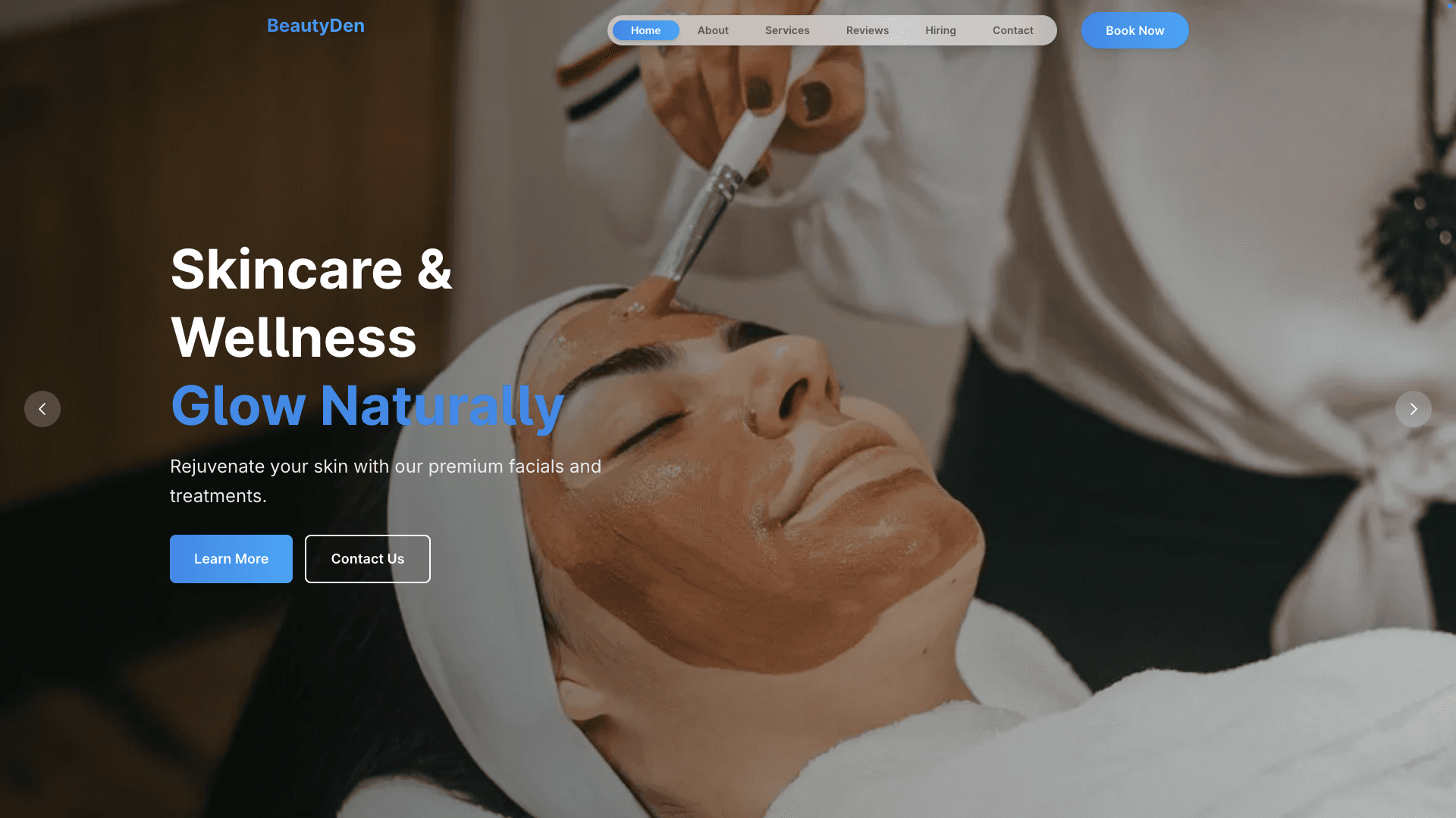 Screenshot of BeautyDen – Comprehensive Beauty Service Platform project
