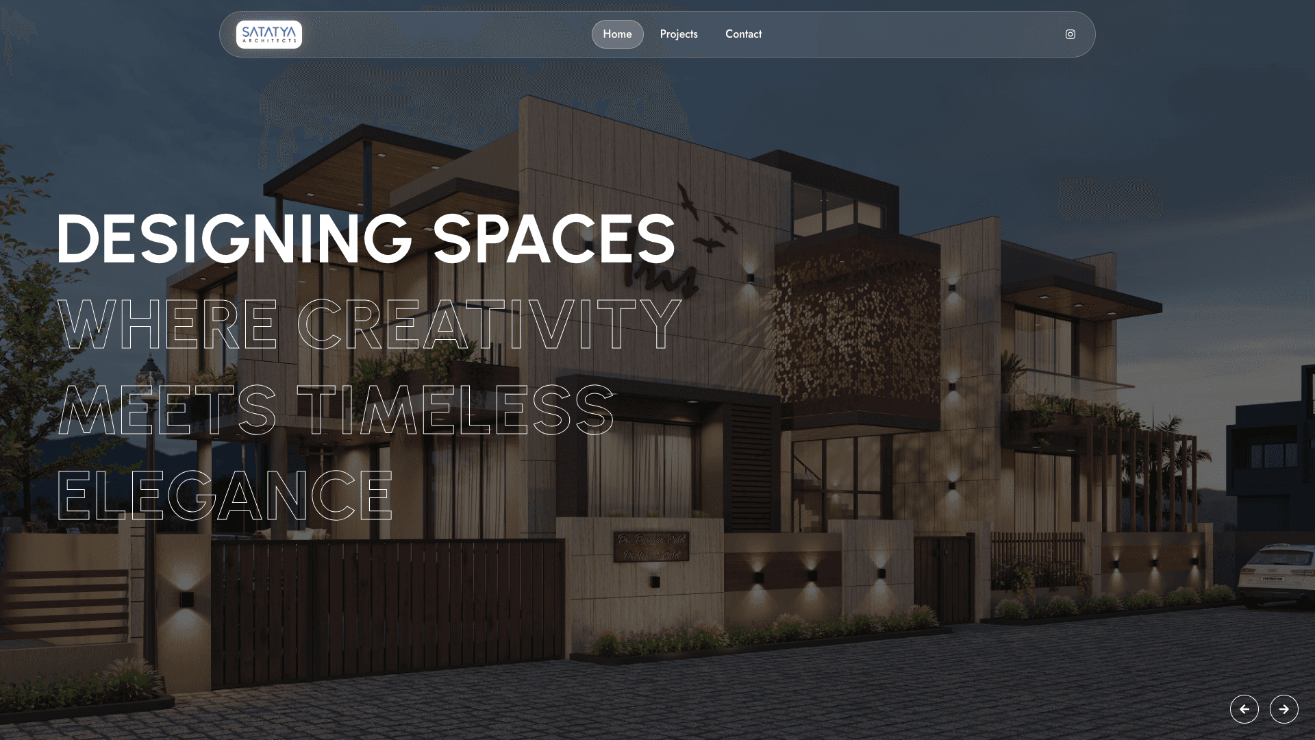 Screenshot of Satatya Architects project